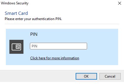 government smart card windows pin|Pin Policy for Smart Card Login in Windows 10.